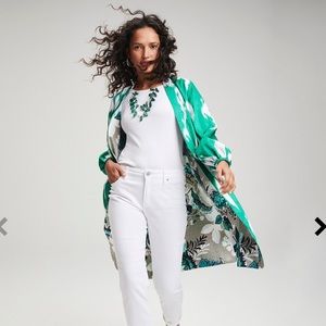 Chico's Reversible Ikat Duster Kimono Large